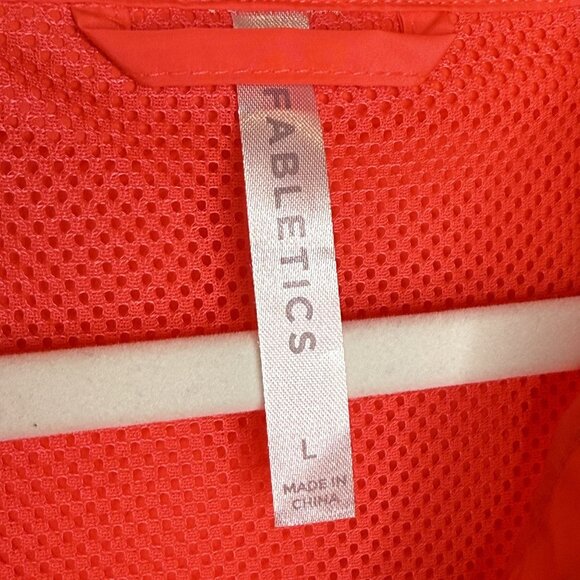 Fabletics Tempo Lightweight Windbreaker in Neon Coral, L - Picture 8 of 8